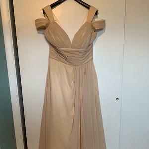 Beautiful champagne evening gown.